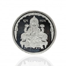 24K Fine Silver Vinayagar Coin-5 Gram (999 Purity)